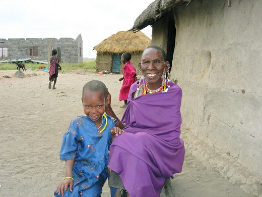 older woman and boy in Tanzania