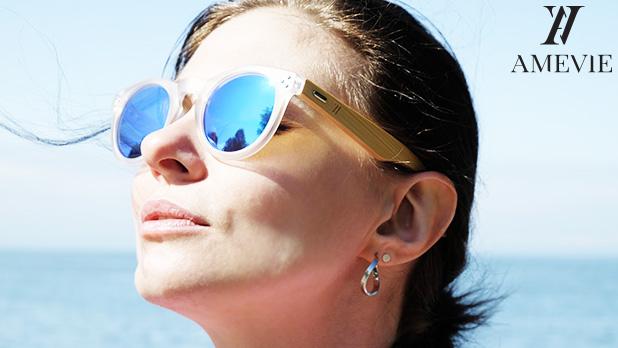 woman wearing Amevie sunglasses