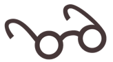 Brown glasses icon
