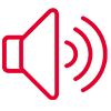 Speaker icon red