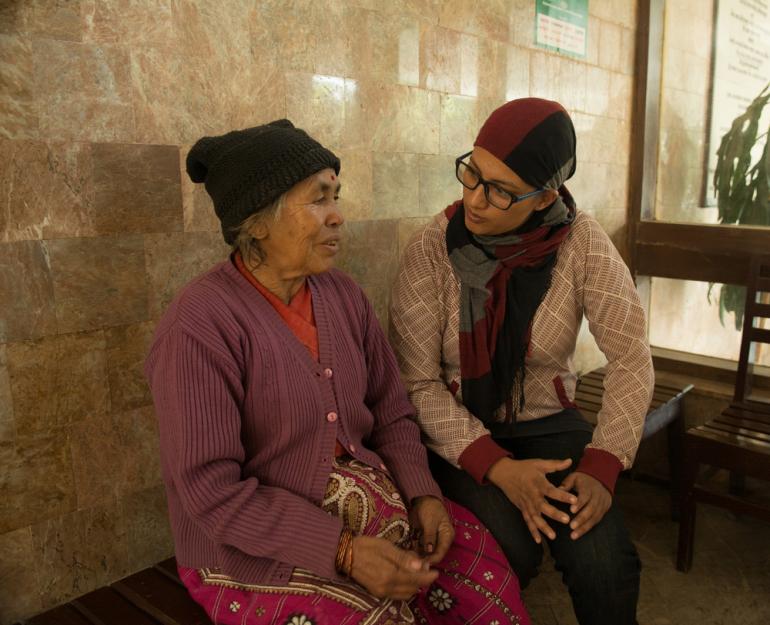 Chamsuri in Nepal at the Eye Hospital with her Daughter in Law by Eric Sanderson 