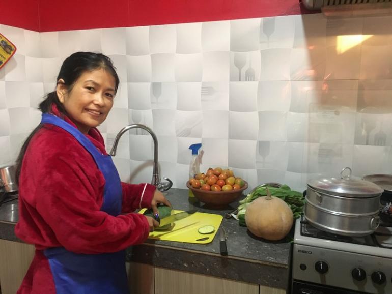 Gita Gurung Making Momos