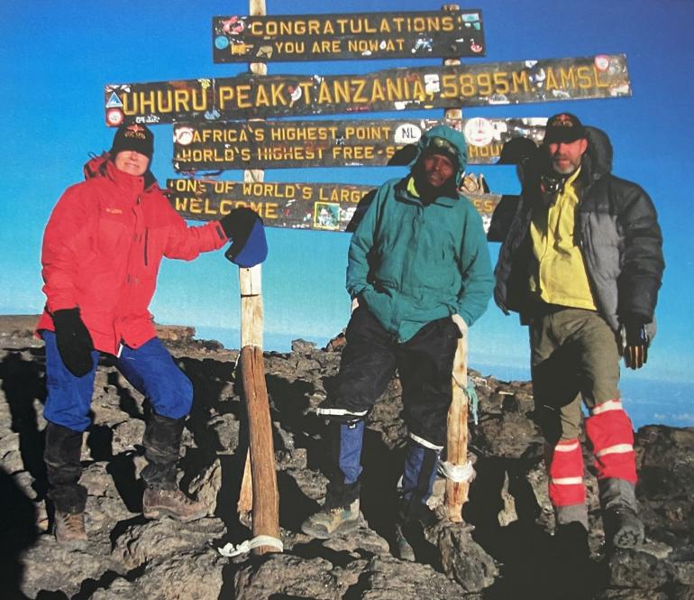 Danny Peart and Janette Lindley on Mt. Kilimanjaro