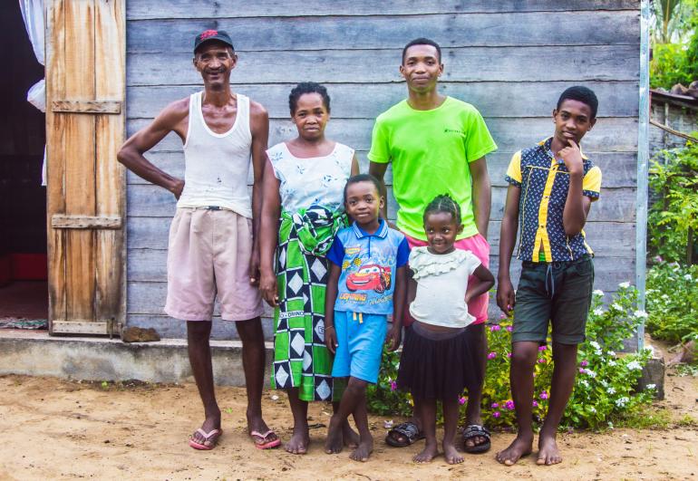 15-yr-old Jaonah and his family in Sambava Madagascar
