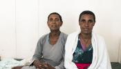 Maguaye and her daughter in Ethiopia sitting on a hospital bed photo by Stephanie C. Glotman