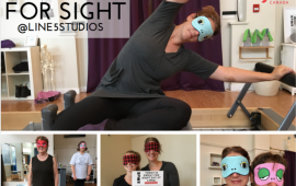 Line 5 studios 2016 Sweat for Sight - blindfolded pilates