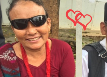 Kali Maya and Suka - Nepalese couple after cataract surgery banner