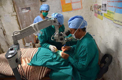 Dr. Kamal in Nepal performing cataract surgeries