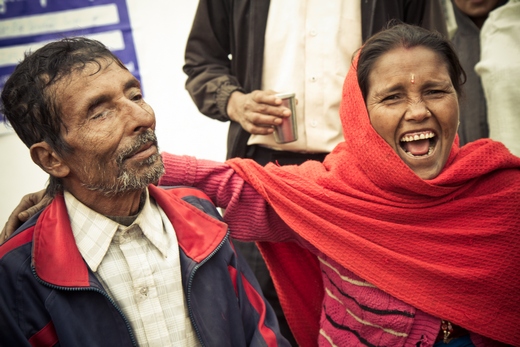 Happy patient & wife Nepal Eye Camp-2012