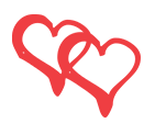 Two hearts interlocked
